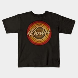 arjunthemaniac,circle retro faded Khalid Kids T-Shirt